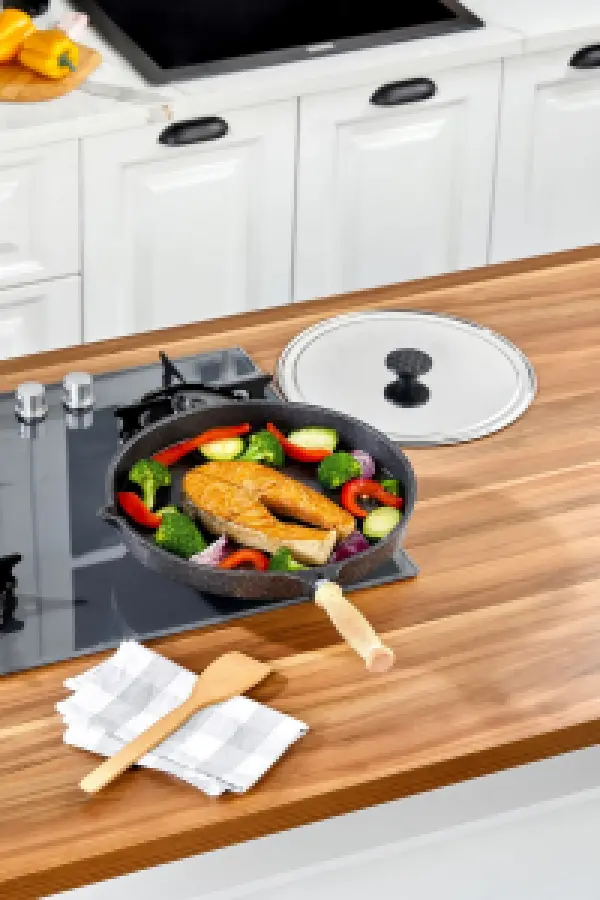 ZENA 34 cm ÖZEL GRANİT KAPLAMA BALIK BÖREK GÖZLEME TAVASI EKSTRA DERİN