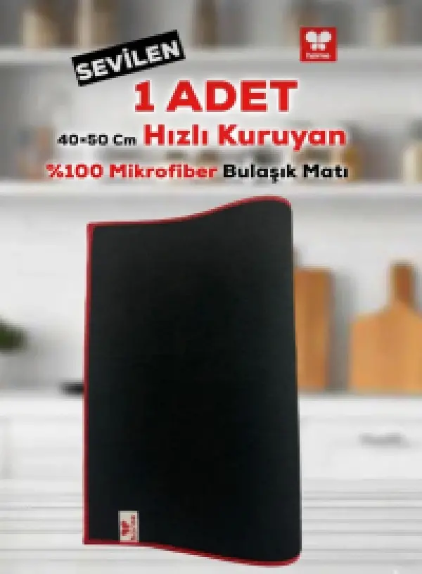 SİLVER HOME 40x50 cm Ultra Emici Kalın Bulaşık Altlığı Kurulama Matı Büyük Boy Koku Yapmaz ( 1 Adet ) 