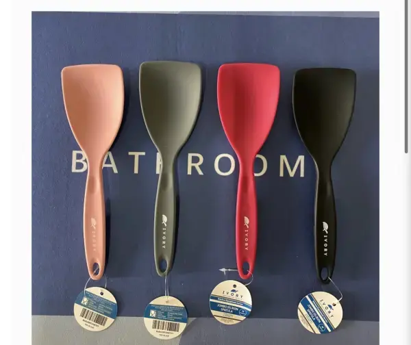 İVORY SİLİKON SERVİS KAŞIK KÜREK SPATULA kırmızı