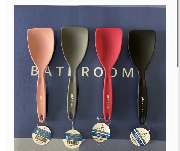 İvory Silikon Servis kürek Spatula pembe