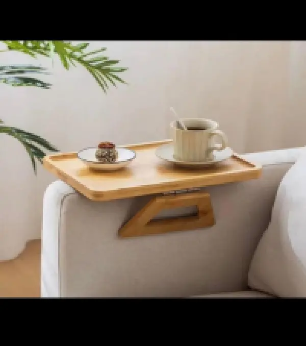 Dikdörtgen Bambu Koltuk Tepsisi 30x20 cm