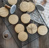 2'li Döküm Kurabiye Şekillendirici Kalıbı Pankek Mührü