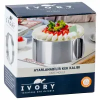Ivory Kek Kalıbı Ayarlanabilir 16-30Cm Yuvarlak Paslanmaz Çelik (IVO-EKK134)