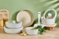 FALEZ AURIS X LARGE 9 PARÇA SET KREM ( ÜCRETSİZ KARGO )