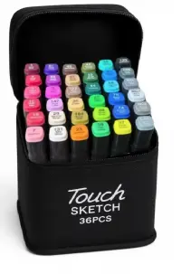 Kalem Seti Resim Boya Kalemi Çift Taraflı 1.Kalite ( 36 adetli )