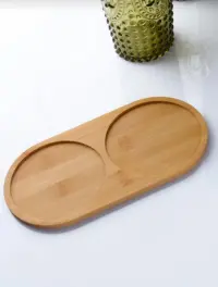 BAMBU YAĞLIK ALTLIĞI OVAL 2 BÖLMELİ