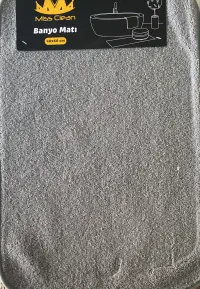 Miss Clean Mikrofiber Banyo Paspası 40x60 cm. ( GRİ )