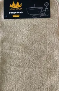 Miss Clean Mikrofiber Banyo Paspası 40x60 cm. ( KREM )