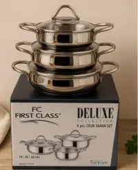 FİRST CLASS DELUXE 6 PRÇ ÇELİK ( SAHAN ) SET