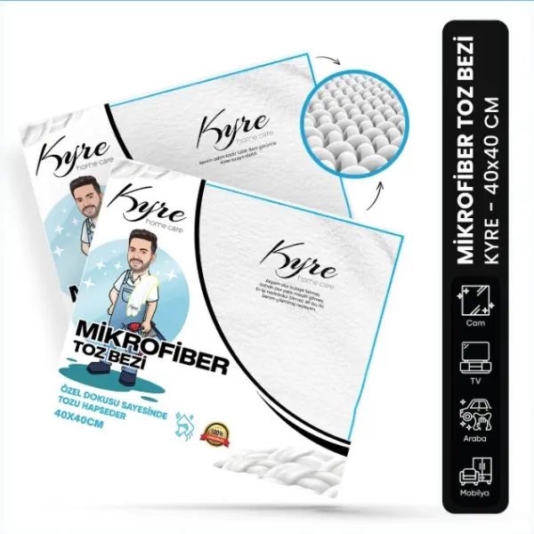 KYRE KADİR EZİLDİ MİKROFİBER ATLET BEZİ 40*40cm (TOZ BEZİ)