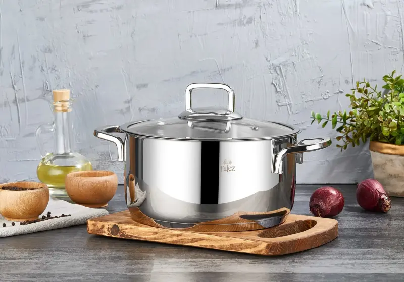 FALEZ VENTO 22 CM ÇELİK DERİN TENCERE 4,4 LT