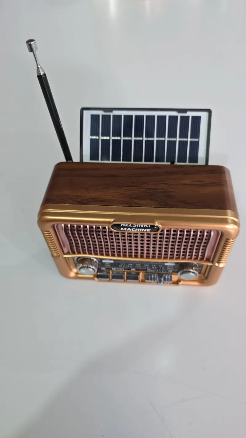 Nostaljik MİNİ Radyo Güneş Enerjili Bloetooth lu.