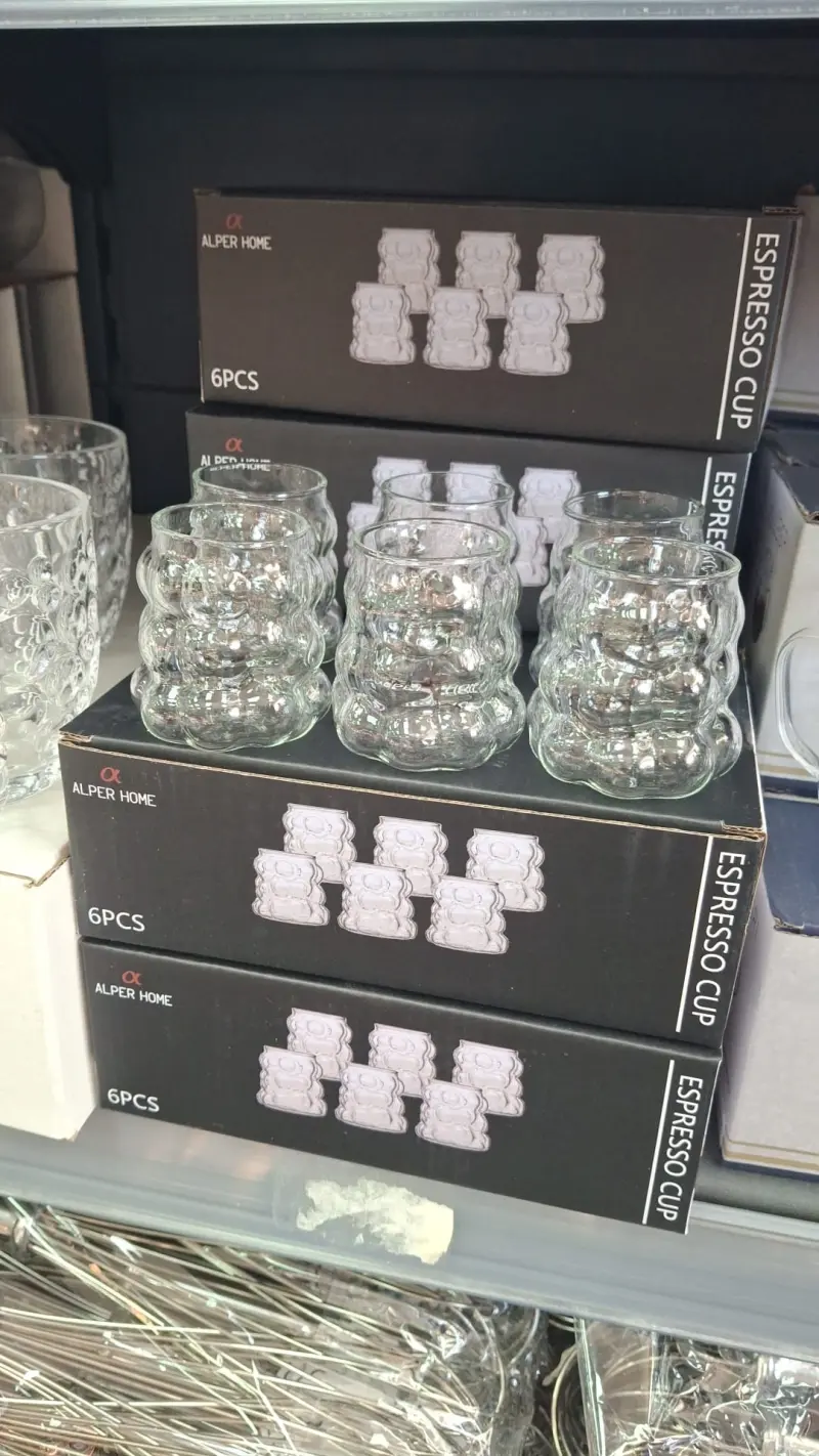 kahve yanı üzümlü 6lı bardak