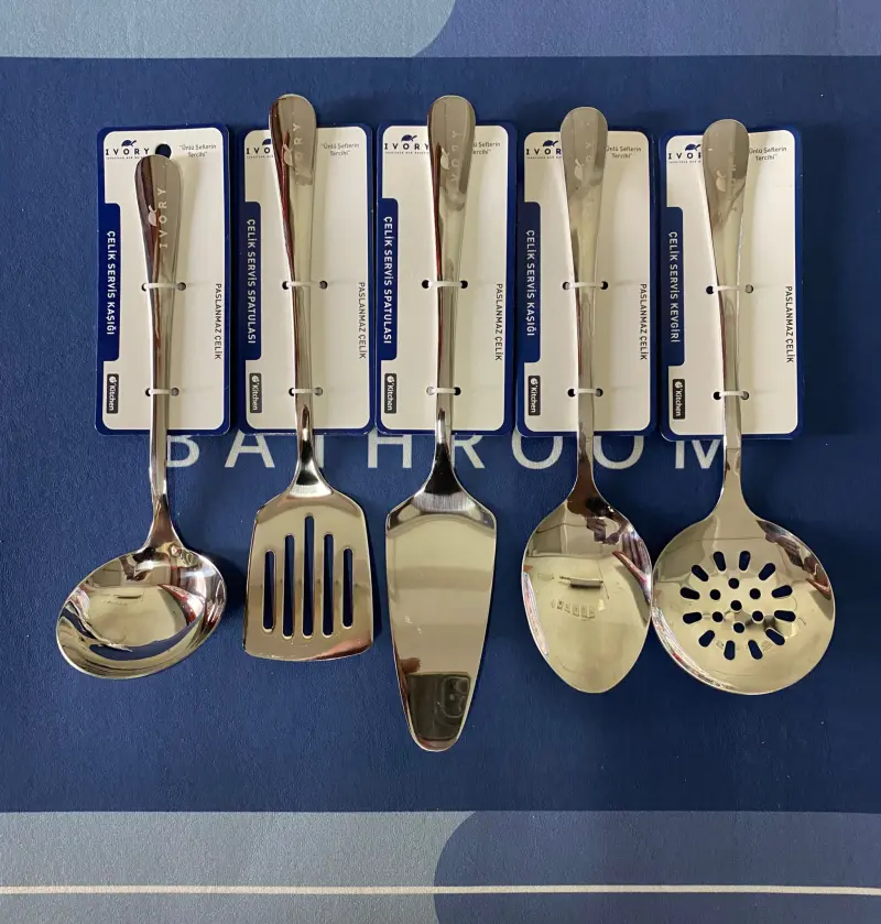 İvory Lüx Paslanmaz Çelik 5li set
