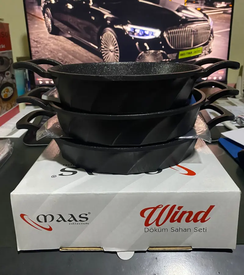 Maas Wind Lüx Döküm 3 Parça Sahan Seti 18-20-22 no