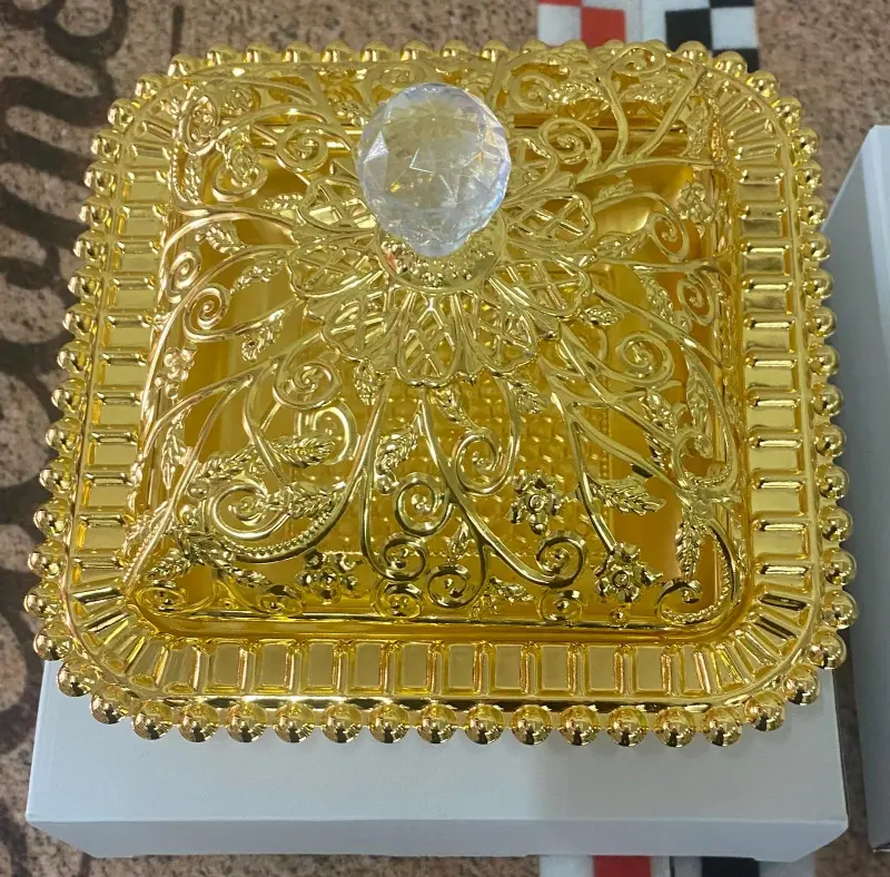 Lüx Metal Şekerlik Lokumluk ( GOLD )