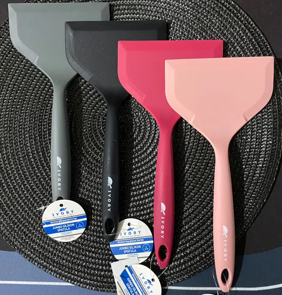 İvory Silikon Jumbo Spatula Geniş 